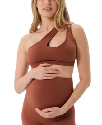 Women's One-Shoulder with Easy-Release Breastfeeding Clips Cross Body Nursing Bra