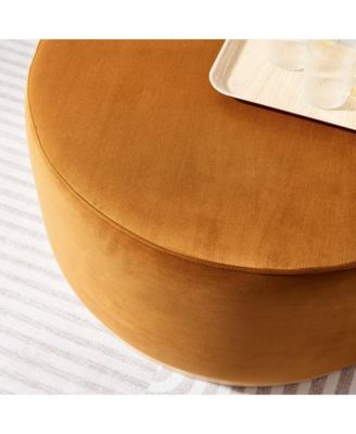  Tilden Large 29" Round Performance Velvet Upholstered Ottoman