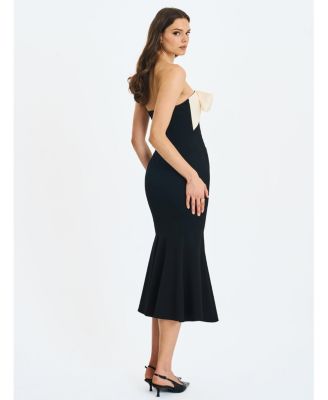  Saige Mermaid Maxi Dress with Bow Bustline