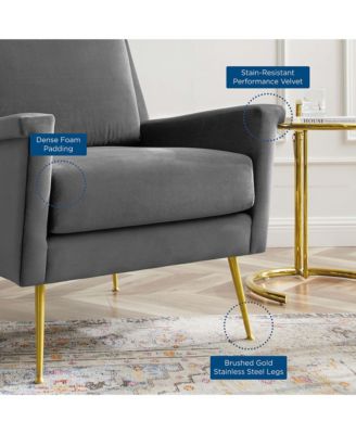  Chesapeake Performance Velvet Armchair