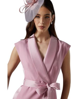 Tux Satin Midi Dress