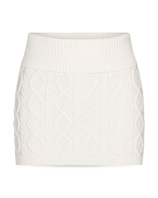 Snow Bunny Cable Knit Mini Skirt