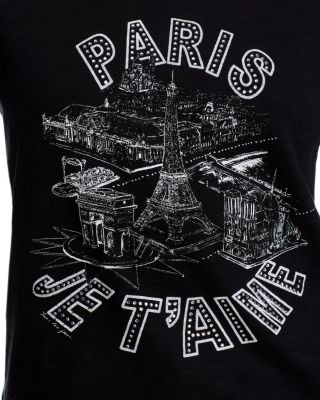 Rhinestone Paris Je T'aime Shrunken Tee