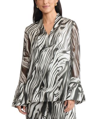 Marble Print Silk Tunic