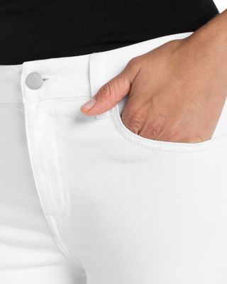 Kennedy Mid Rise Straight Jeans in Bright White