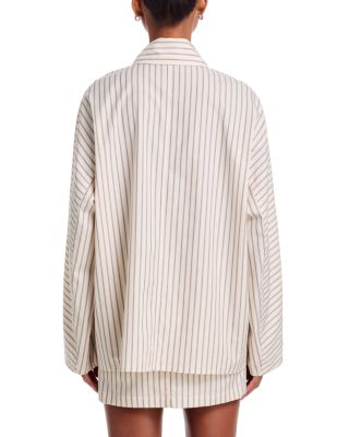 Gayle Striped Trench Coat