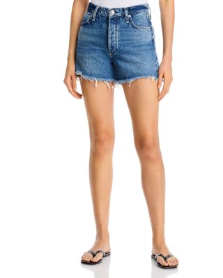 Vintage High Rise Cut Off Jean Shorts in Flora