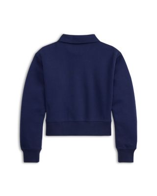 Girls' Double Knit Collared Boxy Sweatshirt - Big Kid