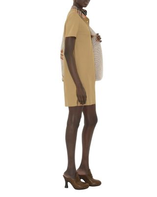 Check Collar Cotton Polo Shirt Dress