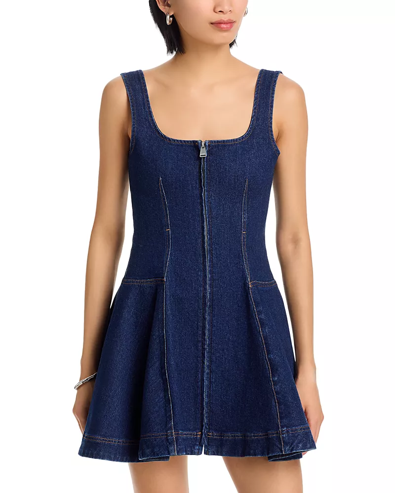 Simkhai Eleodra Denim Mini Dress