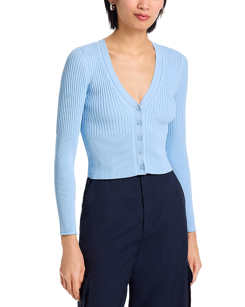 Simkhai Ailany V Neck Cardigan Sweater