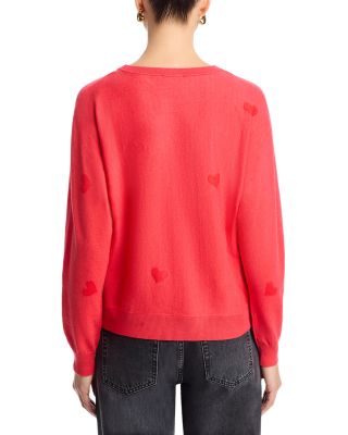 Intarsia Heart Dolman Sleeve Sweater 