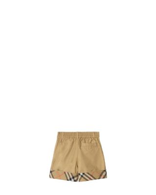 Boys' Check Turn-up Cotton Shorts - Little Kid, Big Kid