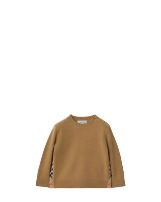 Boys' Check Patch Wool Cashmere Sweater - Baby, Little Kid