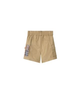 Boys' Check Trim Cotton Cargo Shorts - Baby, Little Kid