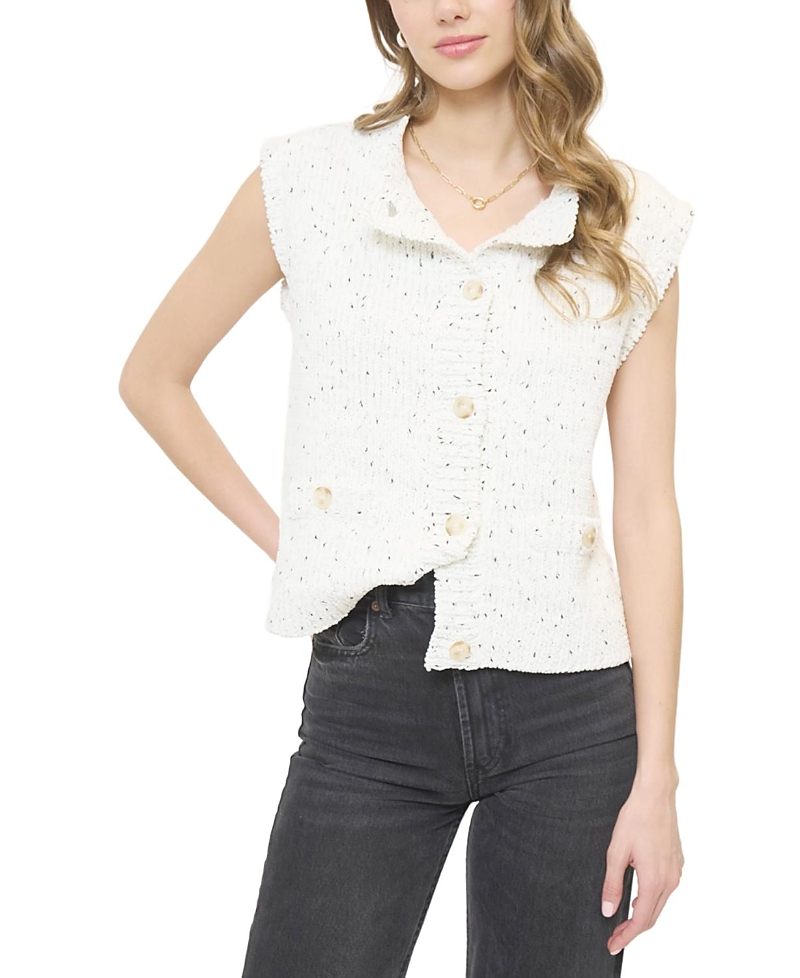 Central Park West Women's Tasha Slvless Chenille Cardi