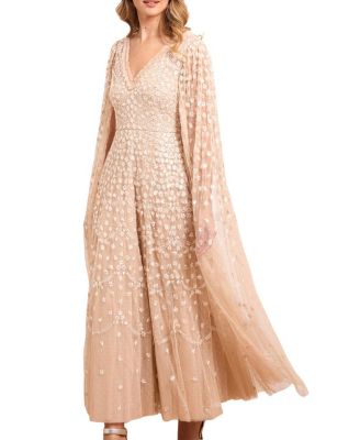 Clover Cape Sleeve Ankle Gown