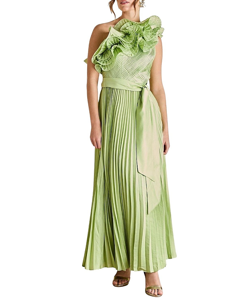 Coast One Shoulder Pleated Skirt Maxi Dress