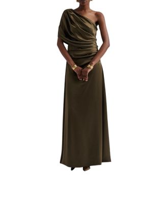Cassia Draped Fitted Maxi Dress