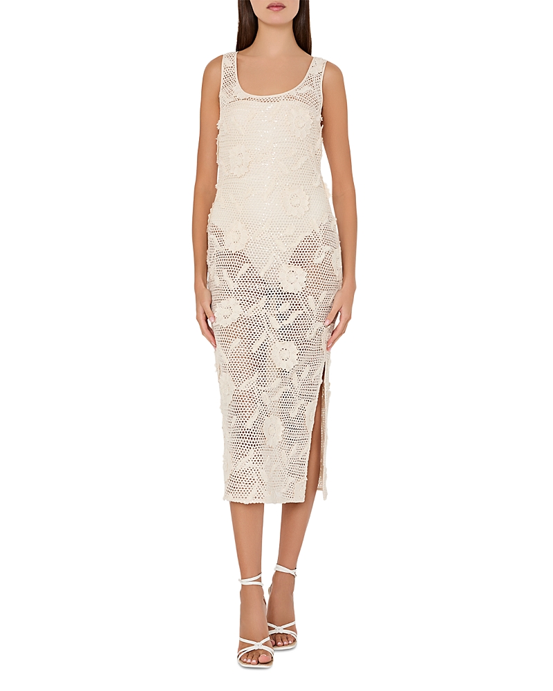Milly Sequin Crochet Swim Cover Up Dress