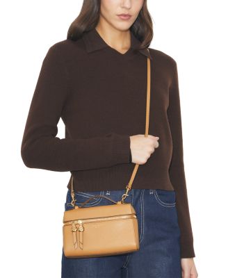 Slim Leather Top Handle Bag