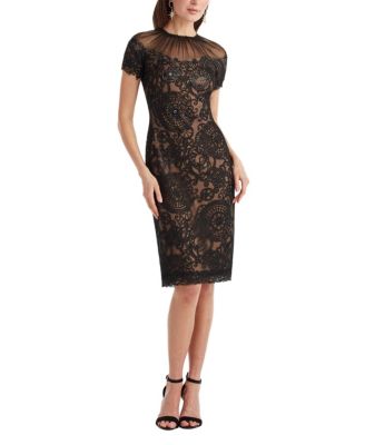 Sable Embroidered Tulle Dress