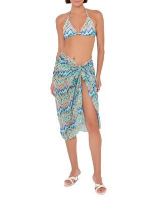 Tropical Chevron Swim Cover Up Sarong