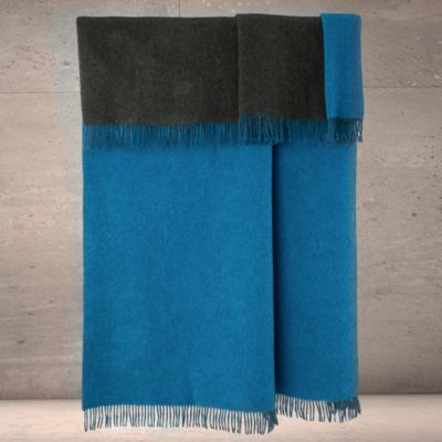 The Gentlemen's Collection Reversible Double Cloth Lambswool Throw