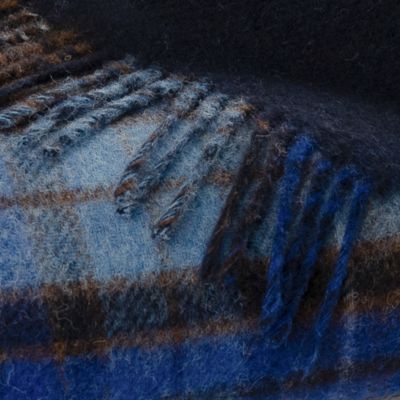Shetland Lambswool Double-Cloth Reversible Throw 