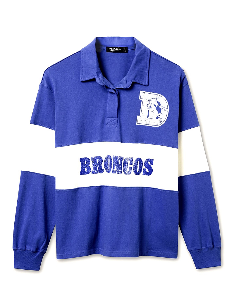 Junk Food Clothing Women's Nfl Denver Broncos Rugby Long Sleeve Sweater
