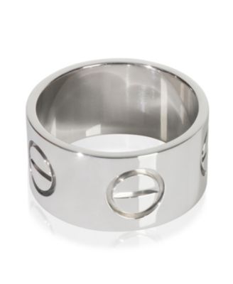 Large Model Love 18k White Gold Ring