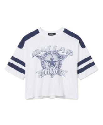 Women's NFL Dallas Cowboys Striped Crop Tee