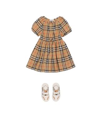 Girls' Check Cotton Dress - Baby, Little Kid