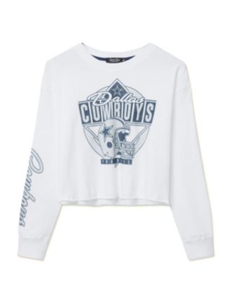  Women's NFL Dallas Cowboys Helmet Crop Fleece
