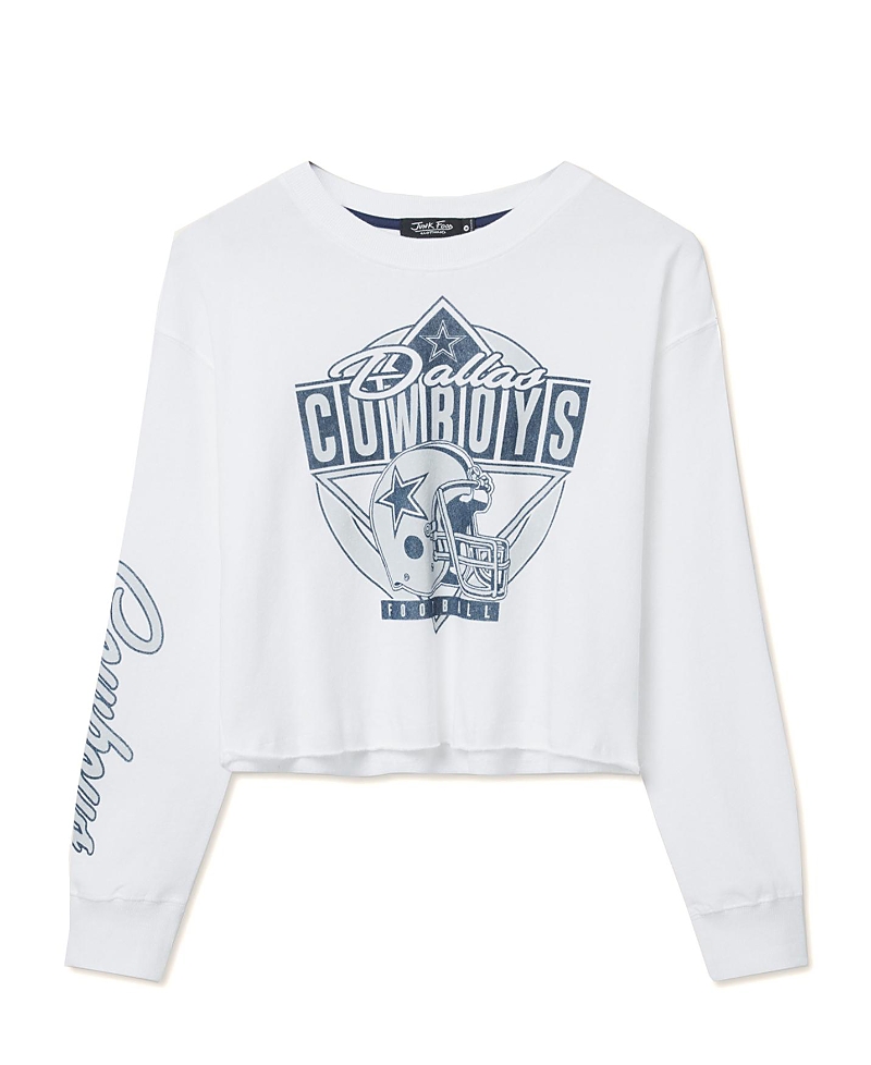 Junk Food Clothing Women's Nfl Dallas Cowboys Helmet Crop Fleece
