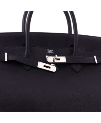 Birkin 40 Handbag Black Togo with Palladium Hardware