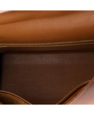 Kelly 32 Handbag Brown Courchevel with Gold Hardware