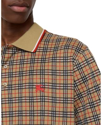  Check Cotton Blend Polo Shirt