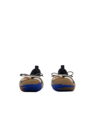  Women's Check Fawn Ballerinas