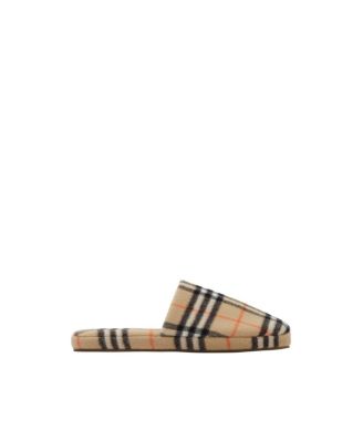  Men's Check Wool Blend Slippers