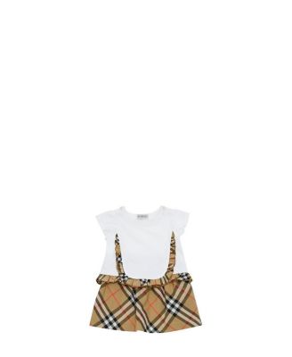 Girls' Check Ruffle Stretch Cotton T-Shirt - Baby, Little Kid