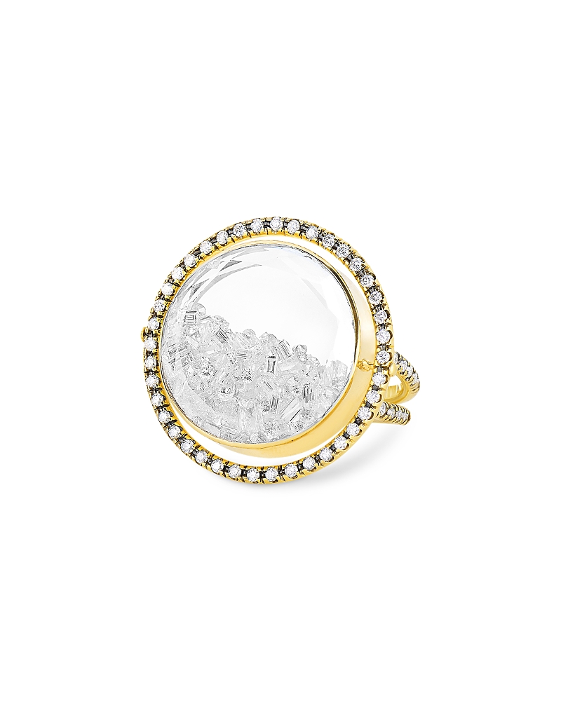 Moritz Glik 18K Yellow Gold Diamond Halo Shaker Ring