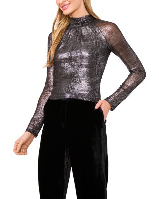 Sofina Ruched Turtleneck Top