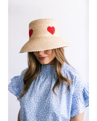 Heart Palm Straw Bucket Hat