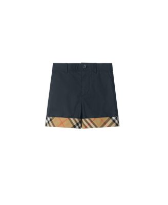 Boys' Check Turn-up Cotton Shorts - Little Kid, Big Kid