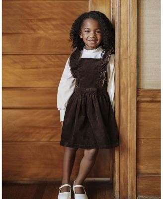 Girls' Organic Corduroy Ruffle Jumper - Baby, Little Kid, Big Kid