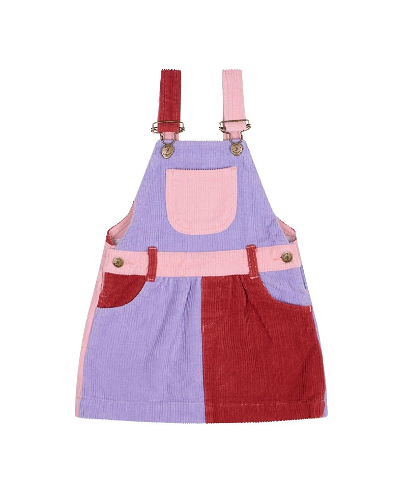 Dotty Dungarees Girls' Rosebed Chunky Cord Overall Dress - Baby, Little Kid