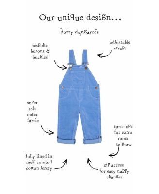 Unisex Forget-Me-Not Overalls - Baby, Little Kid, Big Kid