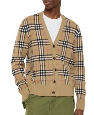  Check Cotton Wool Cardigan