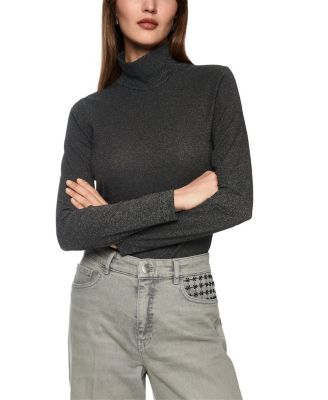   Slim-Fit Lurex Long-Sleeved Top